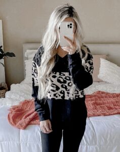 Cheetah print sweater